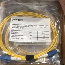 6-Pack 1 Meter Singlemode Duplex LC to LC Fiber Patch Cable Fast USA Shipping picture