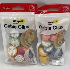 2 pack Wrap-It Cable Clips for Cable/Wire Organization COLOR 10/pack x2 **NEW** picture