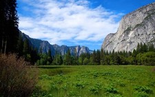 Landscape nature yosemite national park valley cliff Custom Gaming Mat Desk picture