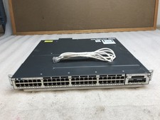 Cisco WS-C3750X-48PF-S V02 48-Port PoE+ 840W C3KX-NM-10G IP Base Tested picture