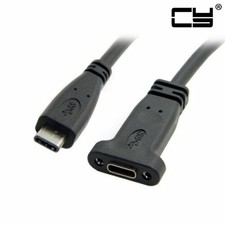 Xiwai USB-C 3.1 Type C Male to Female Extension Data Cable with Mount Screw Hole picture