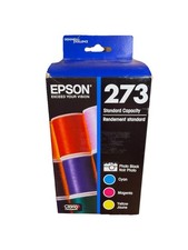 Genuine Epson 273 Ink Cartridges 4 Pack Combo Photo Black & Color Exp 12/2026 picture