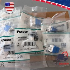 NEW  Panduit NetKey NK688MBU Cat6 Keystone Jack Blue Module (Box of 50) picture