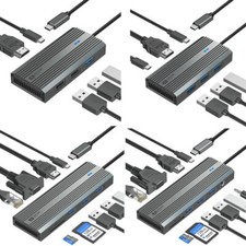 SANZANG USB C Hub 5/6/8/9/10 in1 Docking Station PD 60W/100W 4K HDMI USB C Dock picture