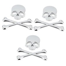 3pcs Crossbones Motorcycle Stickers Accessories: Skull Crossbone Pirate Car picture