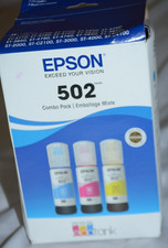 Epson 502 Combo Pack Ink Cyan Magenta Yellow New  Genuine *DATE 05/2029 picture