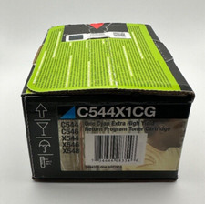 Lexmark C544X1CG C544 X544 Cyan Extra High Yield Toner Cartridge Genuine OEM picture