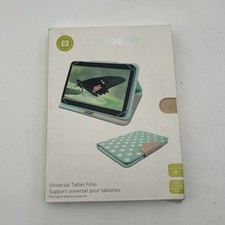New Pure Gear Universal Polka Dot Tablet Folio for 10 Inch Devices Teal / White picture