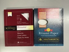 Set of 2: Southworth Connoisseur Collection Resume Paper White - 48 + 16 Sheets picture