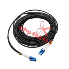 350M Black Armored Fiber Cable LC-LC UPC SM 9/125 Duplex Fiber Optic Patch Cord picture