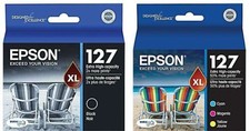SET of 4 New Genuine Sealed Epson 127 HIGH YIELD Inkjet Cartridges KCMY 2017-23 picture