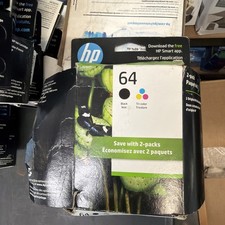 Genuine HP 64 Blk+Col Ink Cartridge New Sealed In Box (X4D92AN#140) Exp 2027 picture