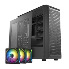 DARKROCK Classico ATX, Micro-ATX, MINI-ITX Full Tower PC Case w/ x7 1200mm Fans picture