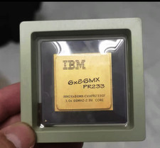 IBM 6x86MX PR233 Gold-Plated Ceramic Vintage CPU. High Collectible Value picture