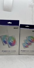NZXT F140RGB F120RGB S/N 19247N54100090 Core Cooling Fan Lot of 2 Black picture