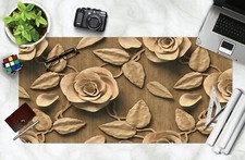3D Vintage Wood Flowers 7 Texture Non-slip Office Desk Mouse Mat Keyboard Game picture