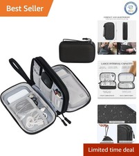 Portable Waterproof Travel Cable Organizer Pouch - Compact Double Layer Case picture
