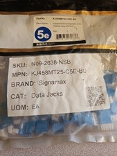 Signamax / AESP - KJ458MT25-C5E-BU - Cat 5e MT-Series Unscreened Keystone Jack picture