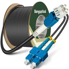 OD-5.0mm Outdoor 330ft (100m) Armored OS2 LC to SC Single Mode Fiber Cable NEW  picture