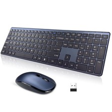 Wireless Keyboard and Mouse Combo,2.4G USB Ultra Slim Quiet Full Size Matte P... picture