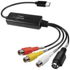 XMSJSIY RCA AV to USB C Converter - 1 Channel NTSC PAL Video S Black  picture