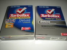 Turbotax 2005 & 2006 Deluxe with state. Turbo tax. New. 2005 package blemished. picture