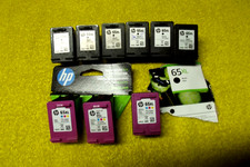 9 EMPTY Genuine HP Ink Virgin Cartridge 65XL Black &65XL Tricolor NEVER REFILLED picture