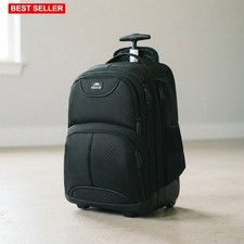 Wheeled Backpack 18 In Laptop Sleeve 45L Water Resistant 7 Pocket 4 Compartment picture