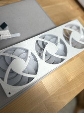 NZXT White Triple 120mm Case Fan Kit 360mm 4-Pin 1800RPM RF-R12SF-W1 picture