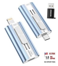 256GB Flash Drive Intended for Phone, USB External Memory Stick Blue 256 GB picture