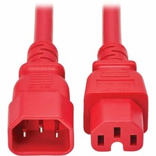 Tripp Lite series Power Cord C14 to C15 Heavy-Duty, 10ft, Red P018-010-ARD picture