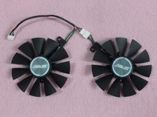 Pair Fans Cooler Fan For ASUS GTX 1060 GTX 1070 RX470 RX480 T129215SU 87mm picture