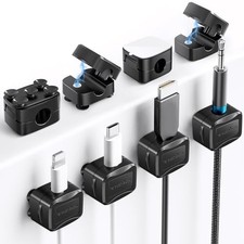 6-Piece Magnetic Cable Clips Set with 6 Silicone Suction Cups for Cable  picture
