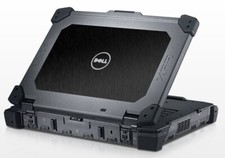 BLACK BRUSHED TEXTURED Vinyl Lid Skin Cover fit Dell Latitude E6420 XFR Laptop picture