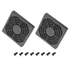 2PCS 60mm Cooling Fan Filter w Screw Black picture