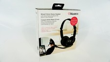 BRAND NEW Aluratek - Wired 3.5mm Stereo Headset with Boom Mic - Black picture