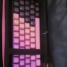 Kono Discord Nitro Mechanical Keyboard Pink Purple Keycaps QWERTY Puller picture