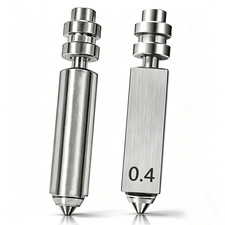2PK 0.4MM Nozzles Integrated Hardened Steel Nozzles for Anycubic Kobra X, Nickel picture