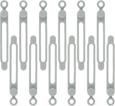 12Pcs Grey Silicone Cable Ties, Grey Cord Strap, Silicone Cable Straps, Rubber C picture