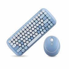 Mofii CANDY Keyboard Mouse Combo Wireless 2.4G Mixed Color 84Key Blue picture