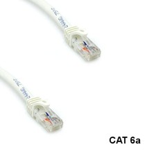 Kentek White 100ft Cat6A UTP Ethernet Cable 24AWG RJ45 T-568B Patch Panel Router picture