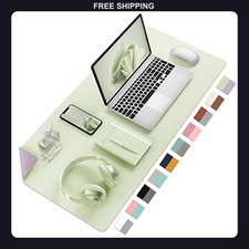 Aothia Dual-Sided PU Leather Desk Pad, 23.6 x 13.7 Inch, Matcha Green picture