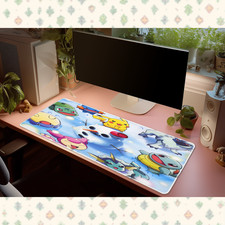 Pokemon Pikachu Bulbasaur Squirtle Snowman Desk Mat Mouse Pad Winter Gaming picture