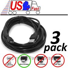 Lot3pk 15ft long USB Micro 5pin Digital Phone/Charger/Sync/Data Cable/Cord/Wire picture