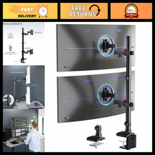 Dual Ultra-Wide Monitor Desk Mount - Adjustable Heavy Duty Stand for 2 Screens u picture