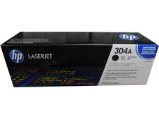 HP CC530A (304A) Hewlett Packard Black Toner Cartridge Damged Open Box OEM picture