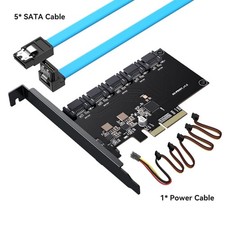 ACASIS PCIe 3.0 x4 to 5 Port 6Gbps SATA 3.0 Expansion Card with JMB585 Chip picture