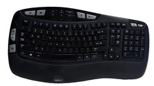 Logitech Wireless Wave K350 Ergonomic Keyboard only Tested Working picture