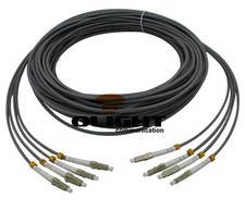 75M INDOOR ARMORED LC-LC 4 STRANDS MM 1GB 62.5/125 Fiber Patch Cord Cable picture
