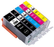 5Pk Premium Ink Cartridges works for PGI 280 CLI 281 Canon TS9521C TR7520 TR8520 picture